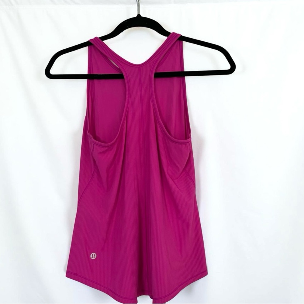 Lululemon hot pink ribbed tank top - Picture 2 of 2